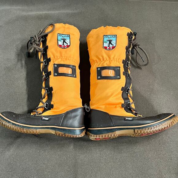 Pajar Grip Boots Tall Orange Fur-Lined Laced Boots(Good-Fair Condition) Sz.7-7.5 - Picture 3 of 12